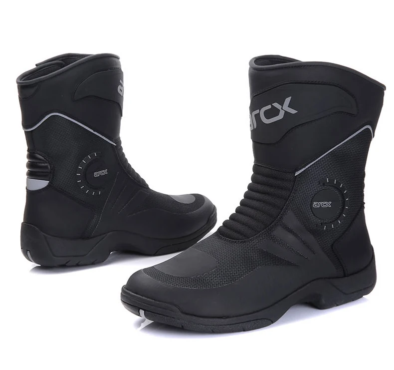 Мотоциклетные Водонепроницаемые кожаные сапоги для мотокросса туристические