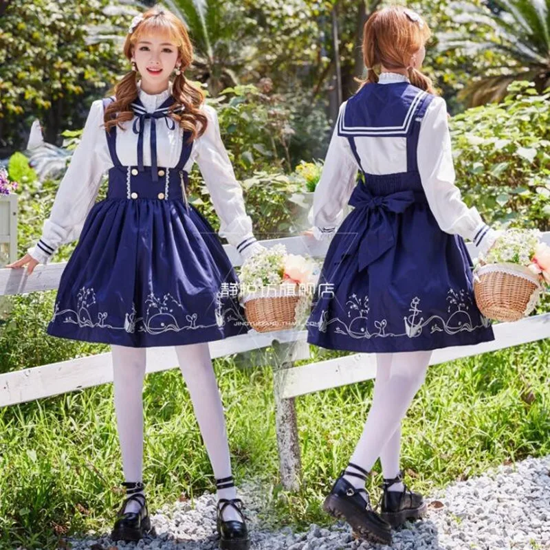 Милый жилет в японском школьном стиле с высокой талией и милым принтом милое