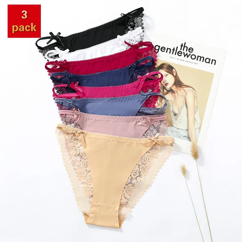 3 шт./упаковка женские кружевные трусы|Женские трусики| |