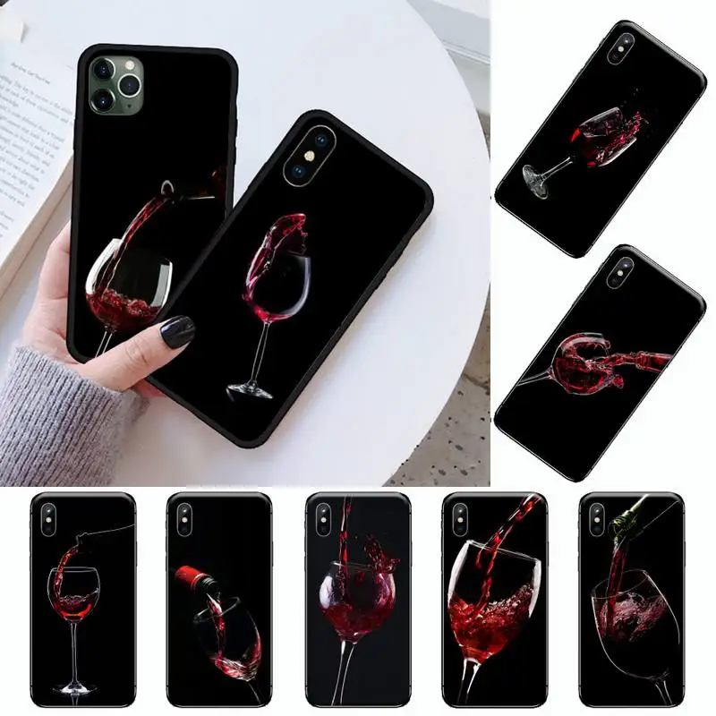 

wine glass Phone Case for iPhone 11 12 mini pro XS MAX 8 7 6 6S Plus X 5S SE 2020 XR