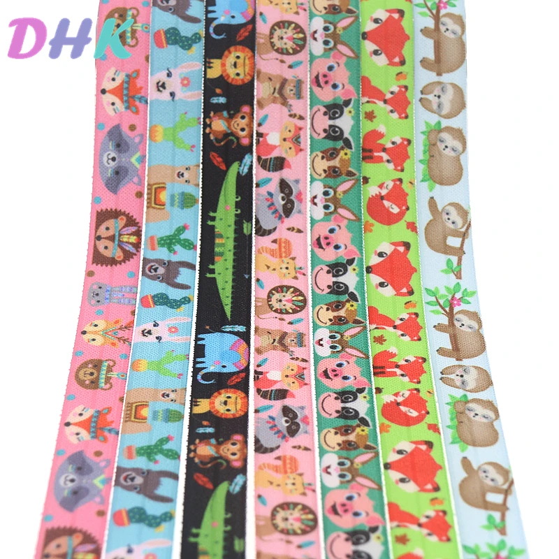 DHK 5/8 'Ƌ ярдов животных лисы Ленивец печатных Сложите эластичный враг стрейч