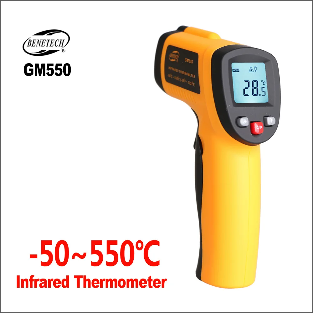 RZ Digital Infrared Thermometer Non Contact Laser Temperature Gun -50-550℃/-58-1022℉ Outdoor Industrial | Инструменты