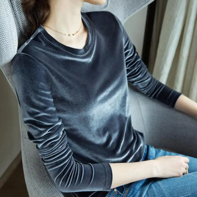 Женская бархатная рубашка USWMIE