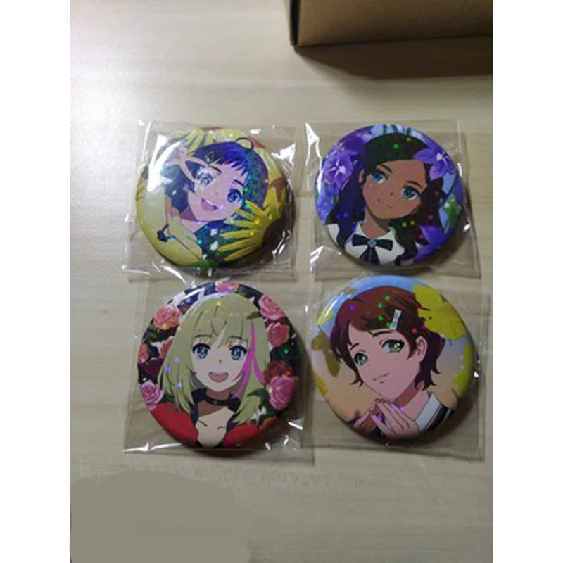 

Anime Badge Wonder Egg Priority Ooto Ai Kawai Rika Sawaki Momoe Pin Brooch Button set of 4