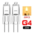 TSLEEN Высокое качество 20 шт.лот Галогенные G4 12V Тип лампы jc G4 галогенные лампочки с регулируемой яркостью 20 Вт G4 основание чистый галоген