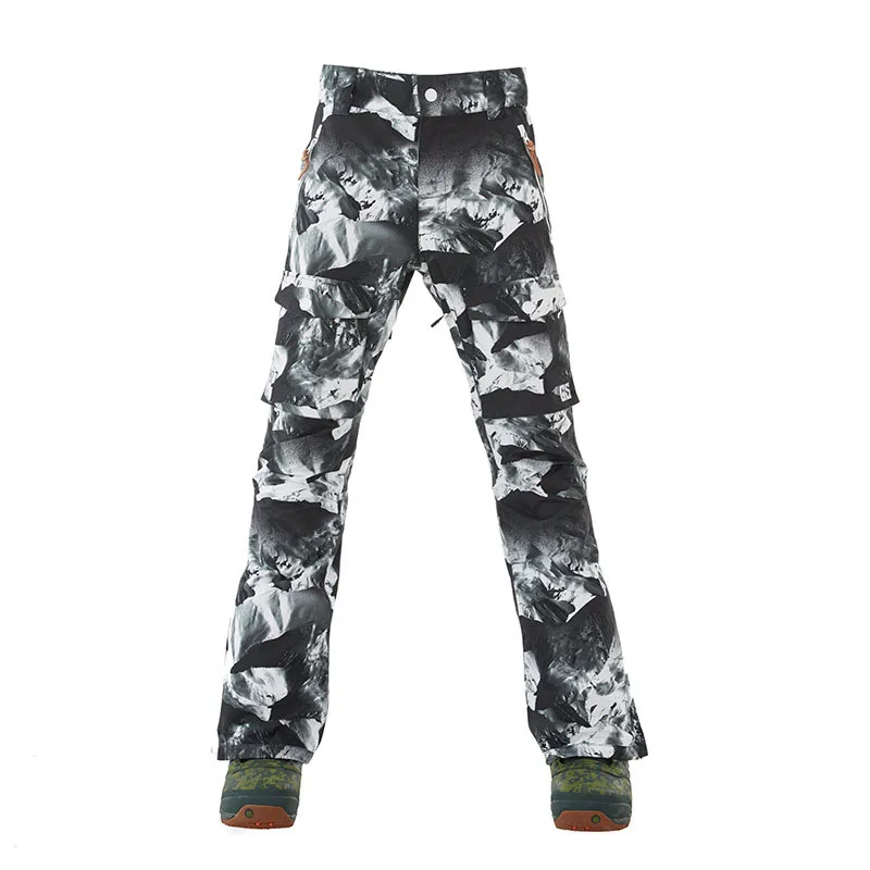 picture pant Новые высокие зимние штаны костюм для сноубординга брюки водонепроницаемые ветрозащитные дышащие зимние спортивные лыжные штаны для мужчин - Цвет: picture pant