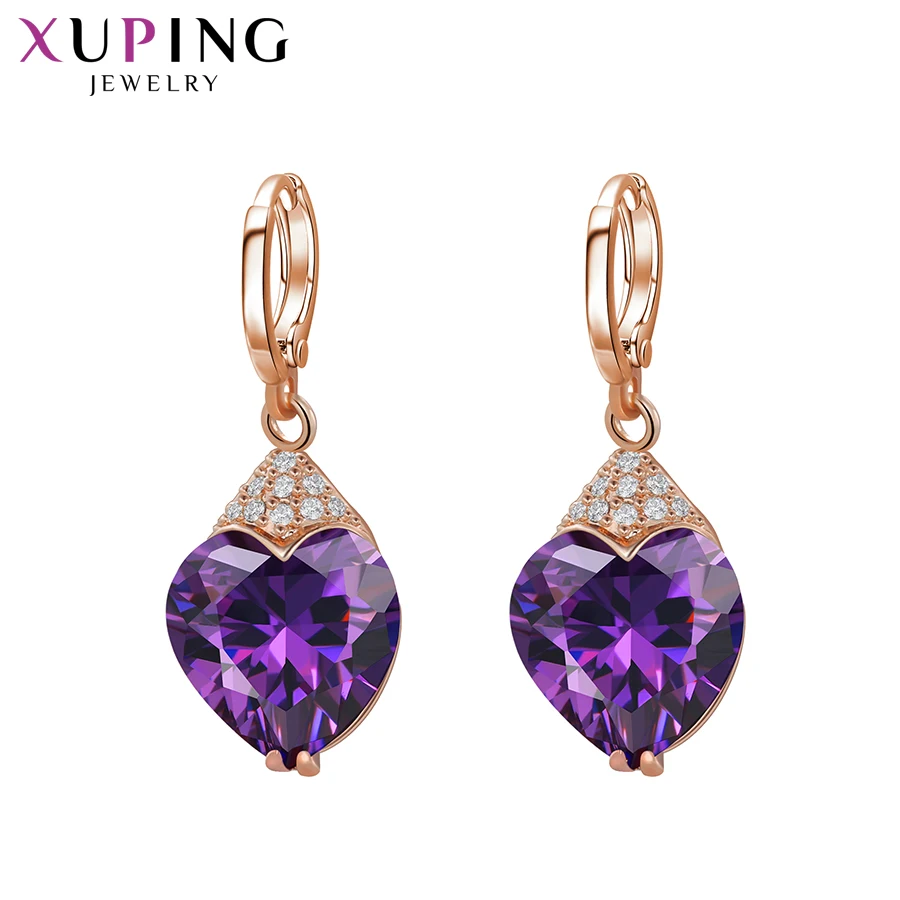 

Xuping Jewelry Fashion Luxury Women Drop Earrings with Synthetic Cubic Zirconia for Valentine's Day Gift 27656