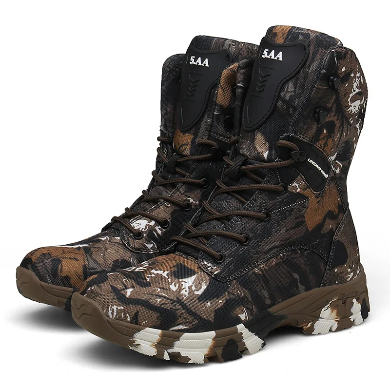 

Tactical Military Boots Men Light Non Slip Hiking Shoes Botas Hombre 2021 Camouflage Desert Boots Male Middle Tube Outdoor Boot