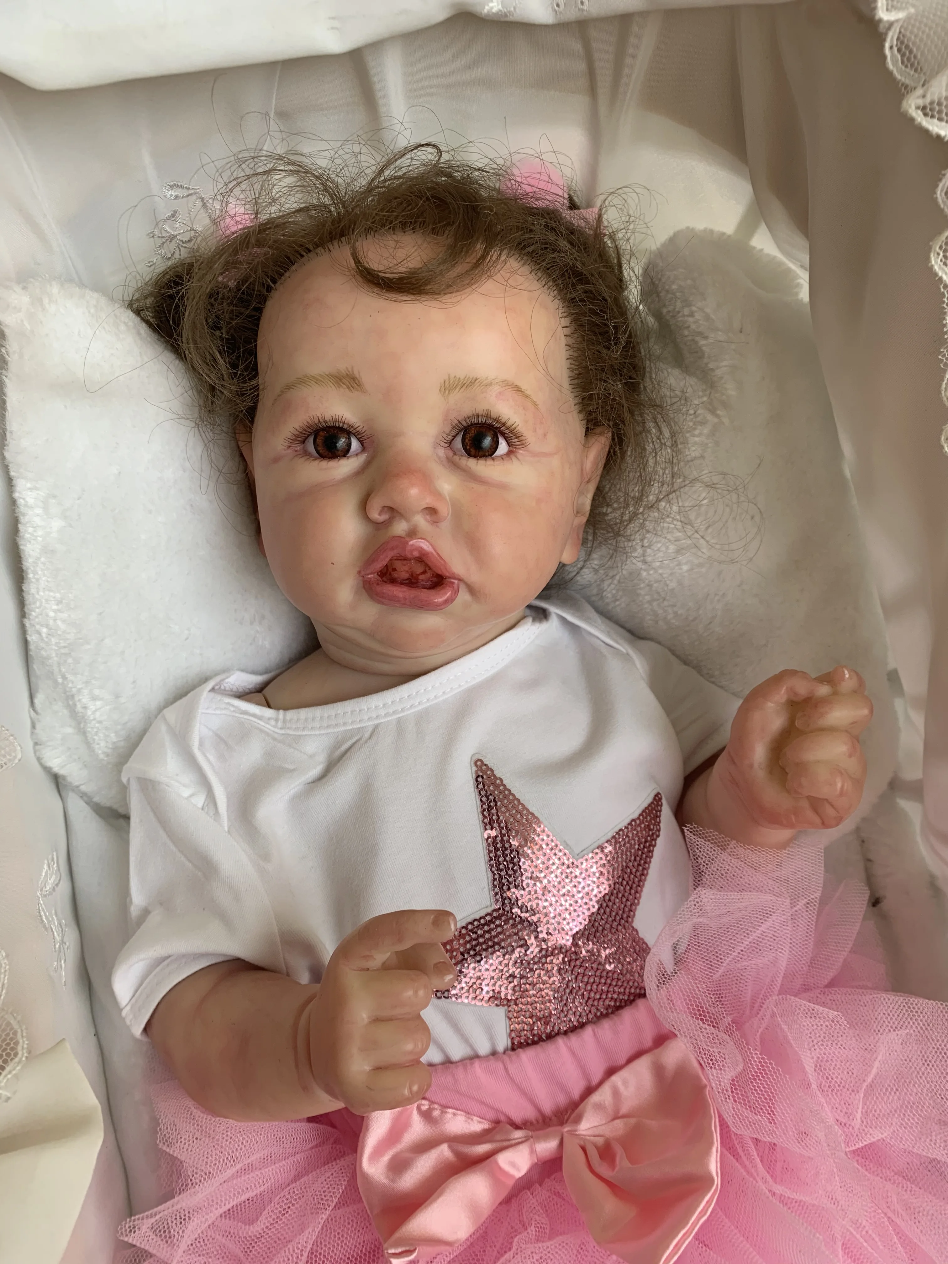 NPK 56 см 100% ручная кукла полная картина мягкий силикон reborn baby doll Реалистичная