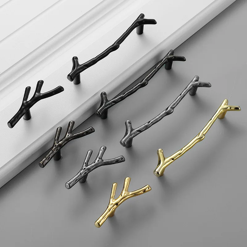 

Fashion Tree Branch Twig Cupboard Wardrobe Closet Door Pull Furniture Handle Kitchen Cabinet Handles Drawer Knobs Door Pulls