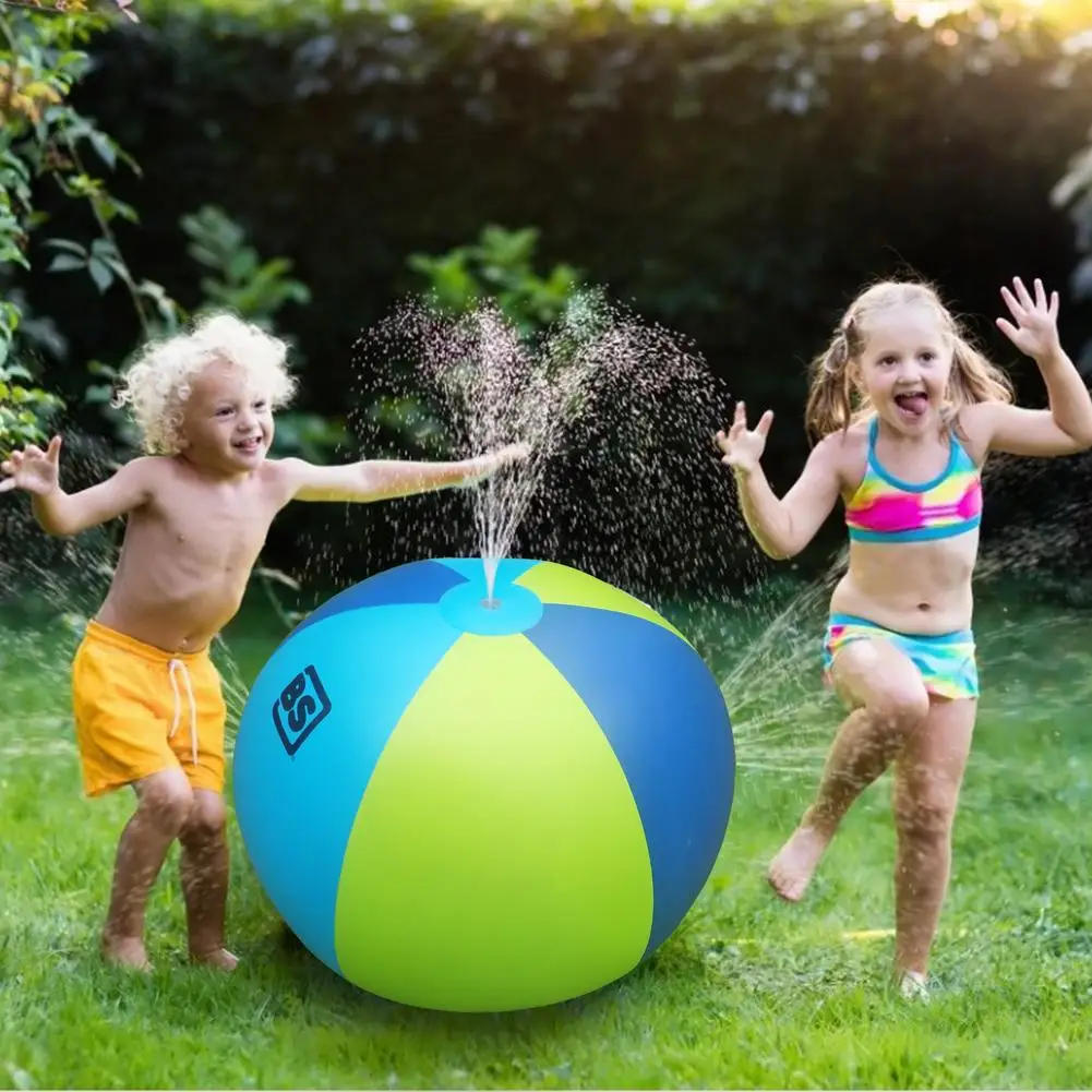 

Inflatable Ball Sprinkler Beach Ball Water Balloon Summer Outdoor Kids Swimming Toy Beach Pool The Lawn Balls Water Spray Ball