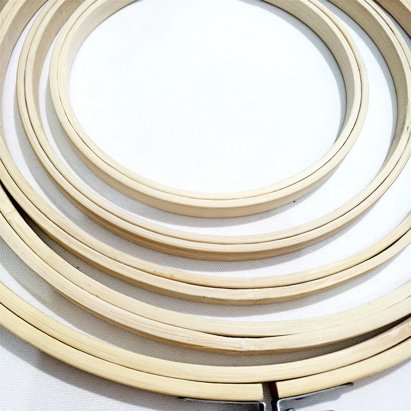 13-40CM Wooden Bamboo Frame Embroidery Hoop Ring Shed DIY Needlecraft Cross Stitch Machine Round Loop Hand Household Sewing Tool - купить по