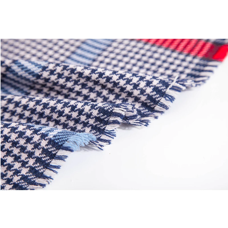 

Winter Warm Cashmere Scarf for Women Plaid Scarves Poncho Black Men's Cashmere Scarfs Female Soft Shawl Red Pashmina