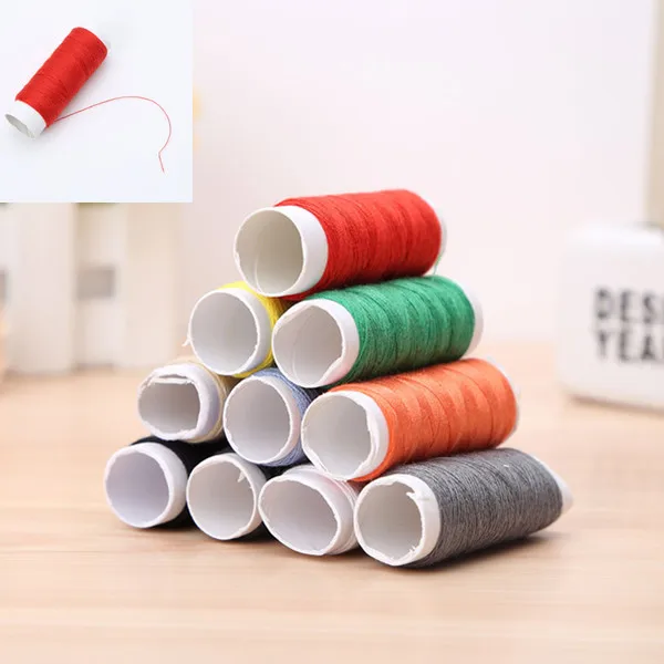 10 катышков 100% полиэстер пряжа швейная нить рулон машина ручная вышивка набор для