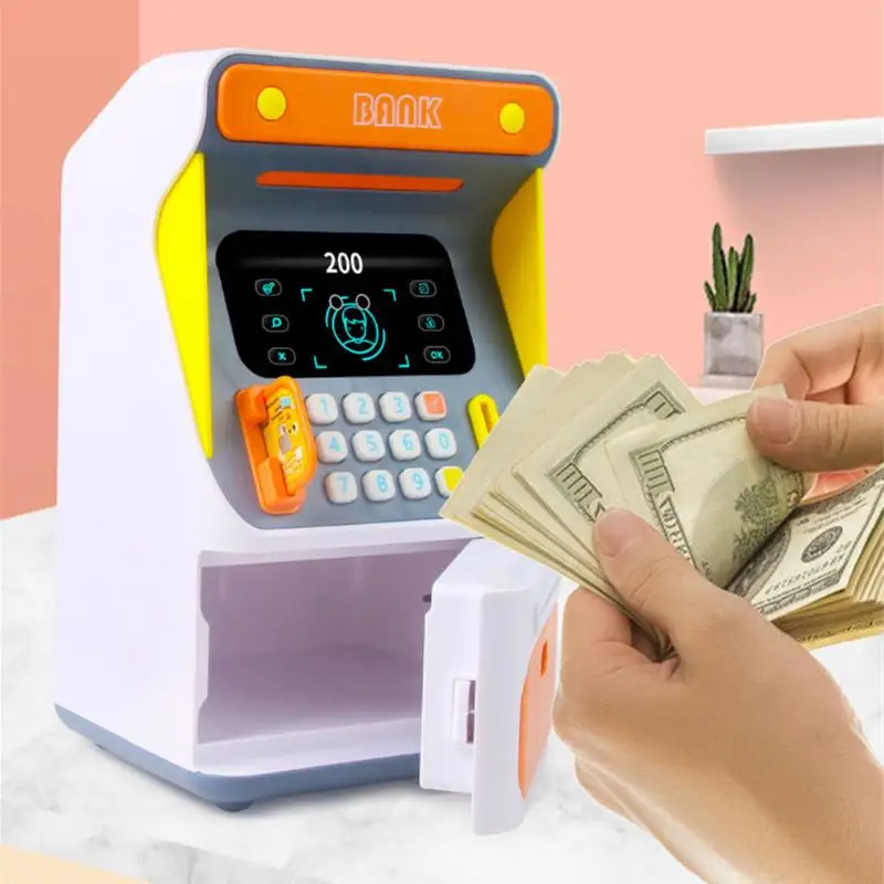 

Electronic Piggy Bank ATM Face Recognition Savings Box Digital Password Cash Savings Safe Mini Automatic Teller Machine