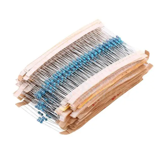 

100pcs 1/4W Metal film resistor 1% 4.3K ~ 9.1K 4.3K 4.7K 5.1K 5.6K 6.2K 6.8K 7.5K 8.2K 9.1K