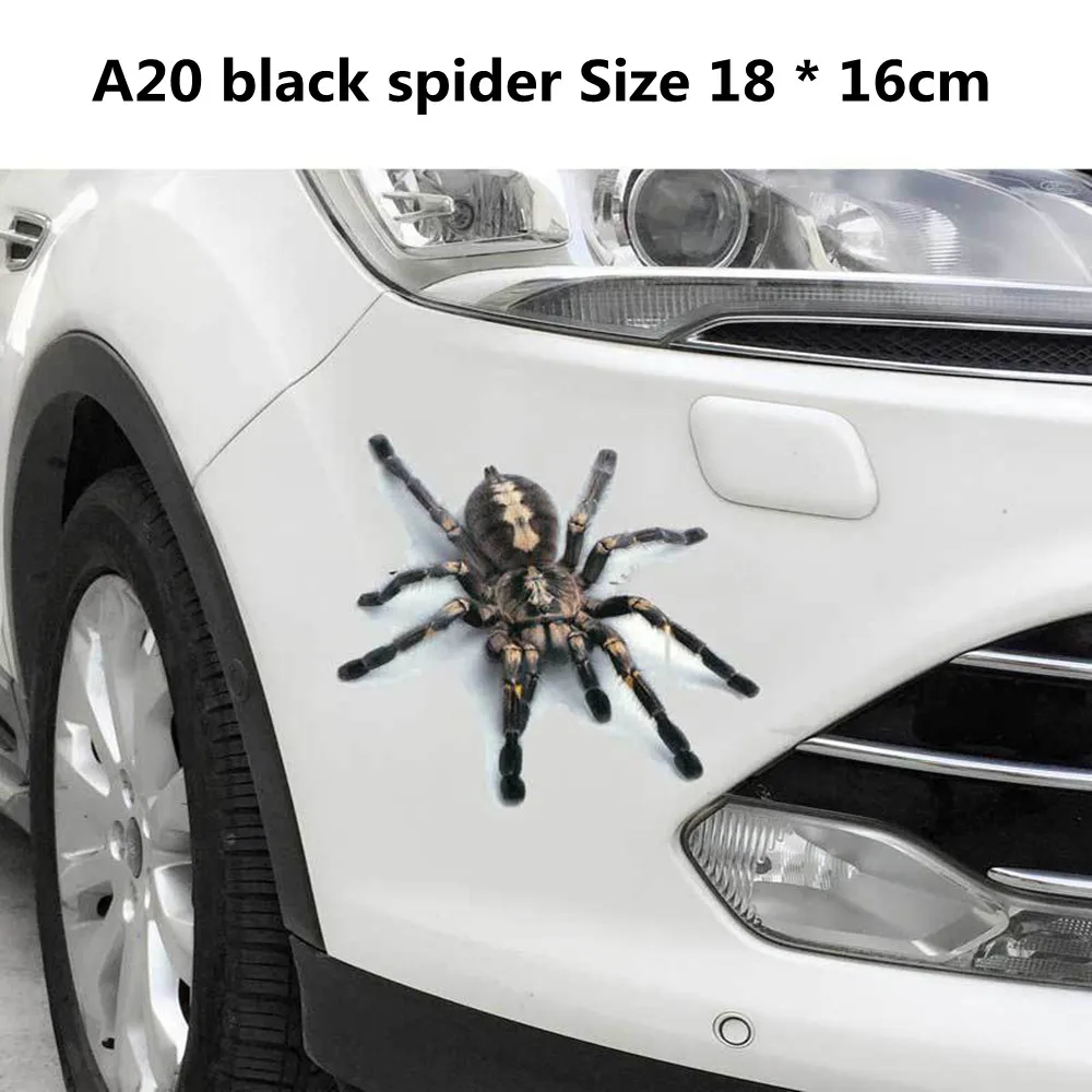 

3D Spider Lizard Scorpion Car Sticker 3D Animal Pattern Vehicle Window Mirror Bumper Decal Decor Water-resistant High Stickiness