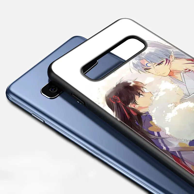 

Silicone Black Cover anime inuyasha for Samsung Galaxy Note 10 Pro 9 8 Plus S10 5G S9 S8 S7 Plus S6 Phone case