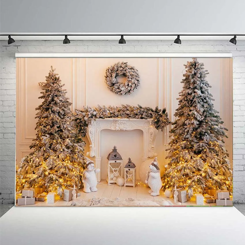 Рождественские украшения для дома интерьер Рождественская елка камин настенное