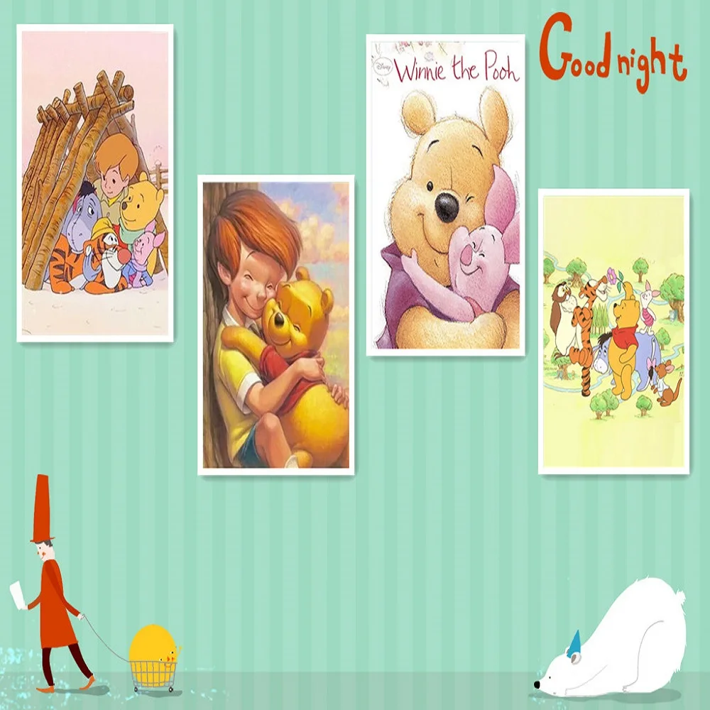 Настенная картина Винни-Пух Disney настенные постеры и принты в скандинавском стиле