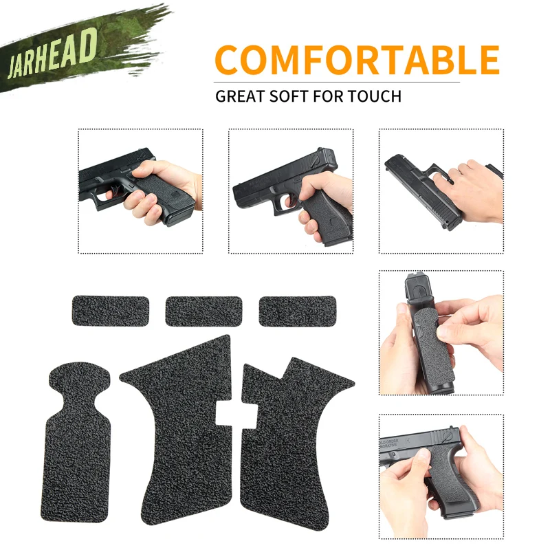 Нескользящая резиновая текстурная перчатка для Glock 17 19 20 21 22 25 26 27 33 43 кобура 9 мм
