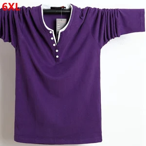 Новая весенняя мужская одежда размера плюс, футболка с длинными рукавами, свободная, очень большого размера, футболка большого размера