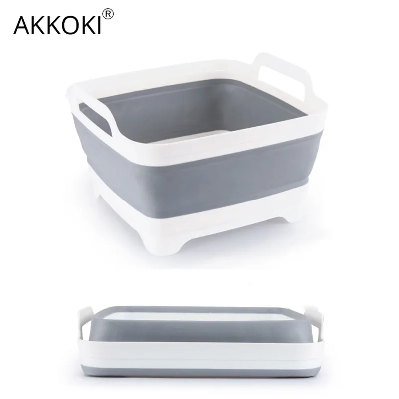 Новая Складная моющаяся корзина для овощей и фруктов пластиковая хранения