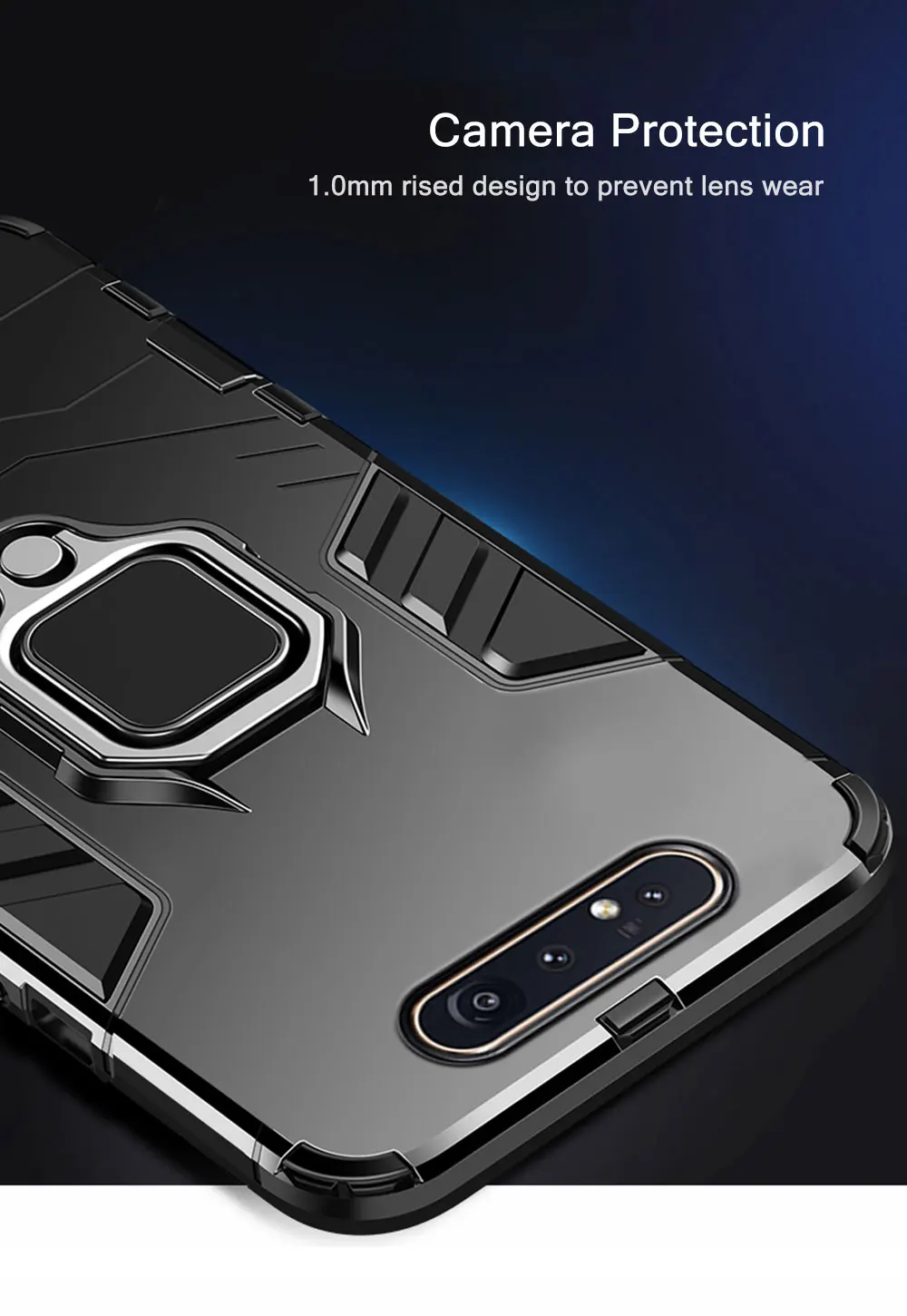 Противоударный чехол из ТПУ+ поликарбоната для samsung A80 A50, защитный чехол с магнитным кольцом для samsung Galaxy A80 A 80 A50 A 50, чехол с полной защитой