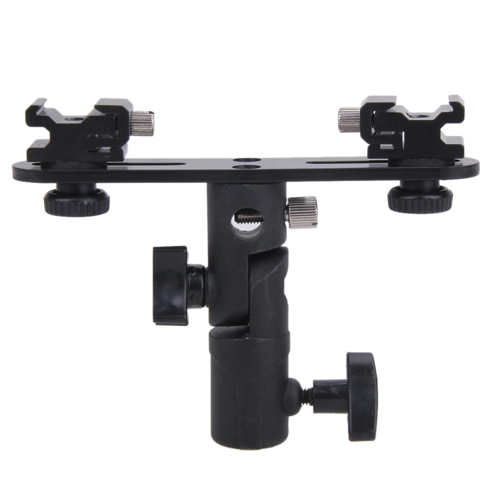 Двойной Горячий Холодный башмак Вспышка кронштейн 2 горячий зонт держатель зажим