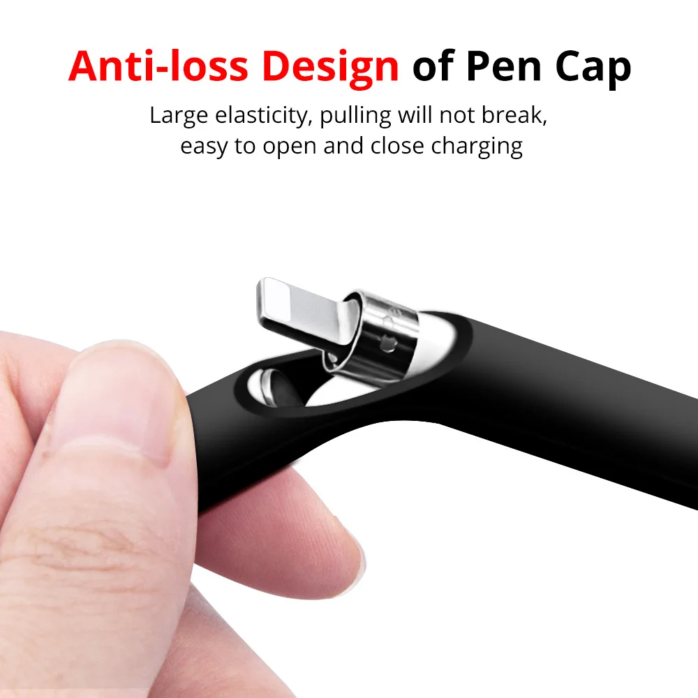 Цветной Мягкий силиконовый чехол для Apple Pencil 1 го цвета защитный планшета