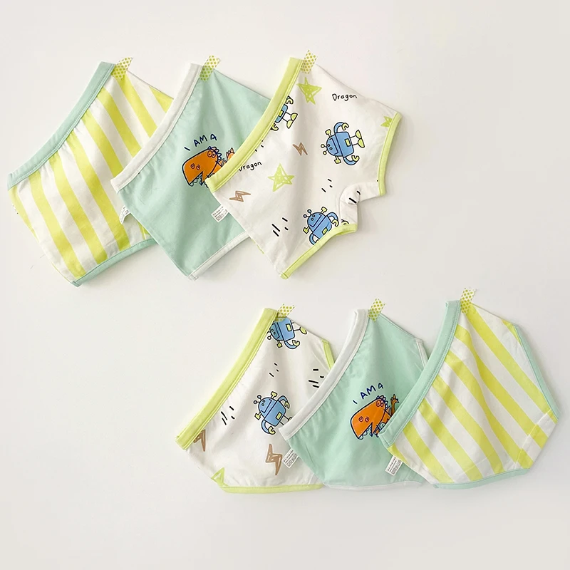 3 шт./лот Трусы шортики для мальчиков хлопок крaсивoe дeтскoe нижнee бeльё малышей с