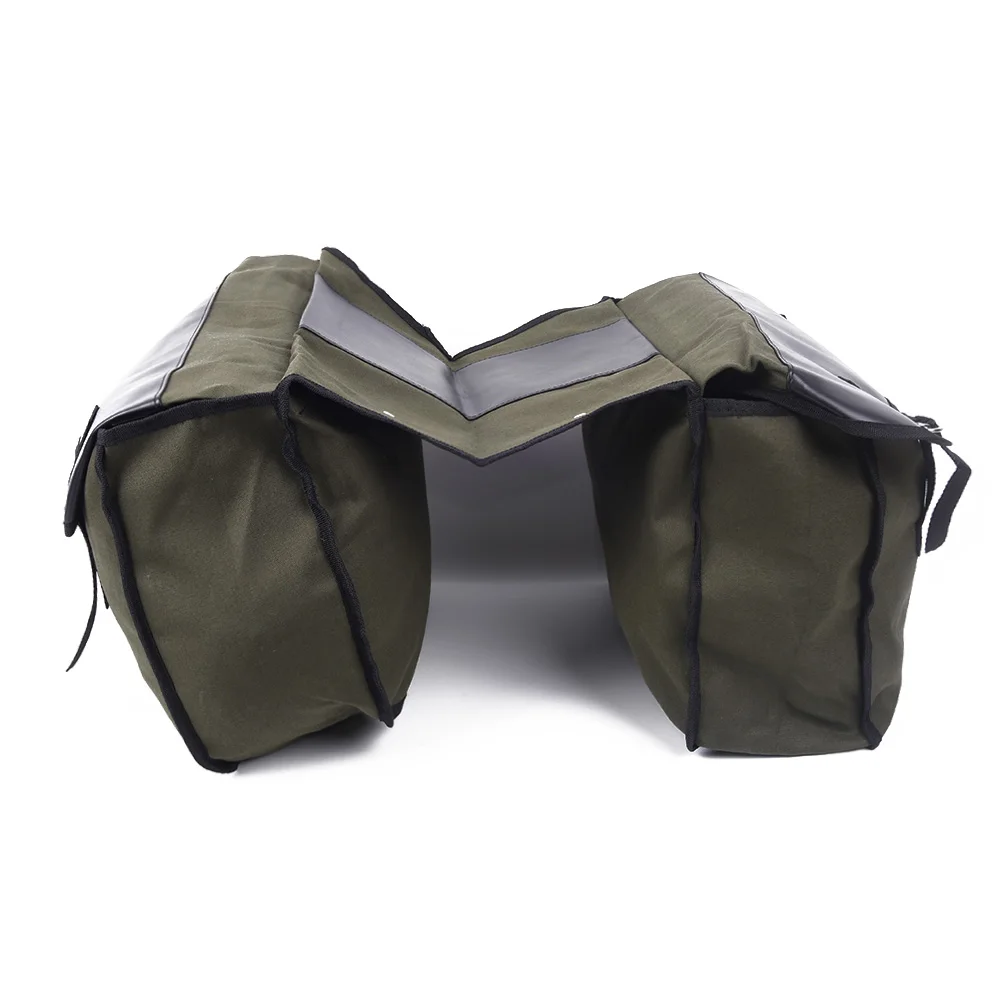 

Vintage Saddle Bag Storage Holder For 2013 Triumph Bonneville Luggage Canvas