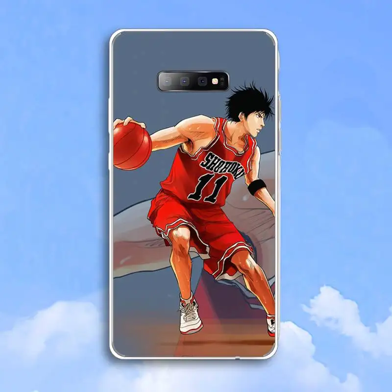 

Slam dunk Japan basketball anime Phone Case Transparent For Samsung Galaxy S A 5 7 8 9 2015 20 edge plus 10 e lite 2019