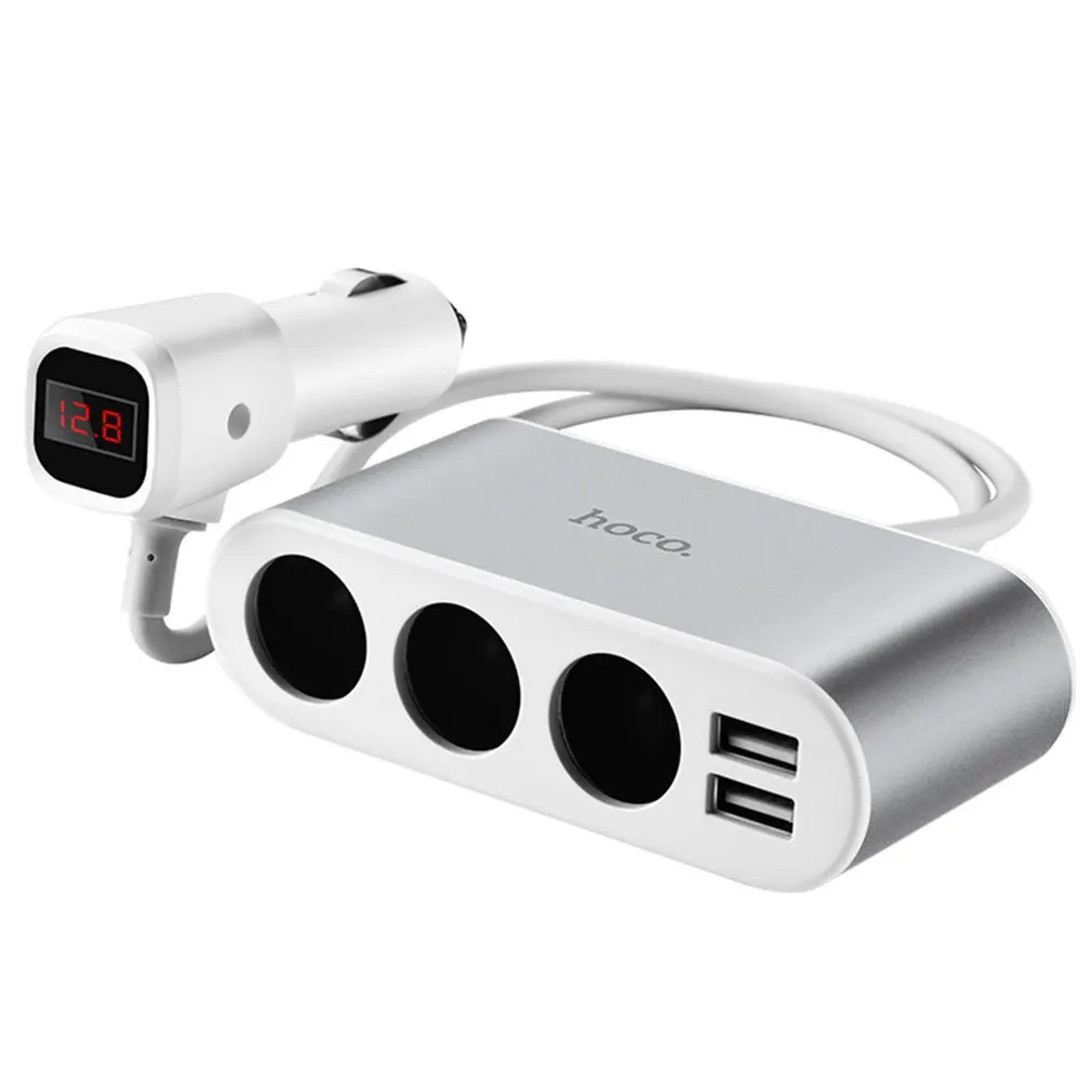 2000 мАч 100 Вт HOCO Z13 3 в 1 Автомобильное двойное зарядное устройство USB быстрая