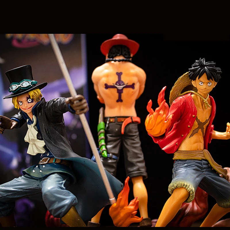 3 шт. цельная Обезьяна D Luffy Ace Sabo Three Brothers Dxf фигурка Модель ПВХ коллекционная