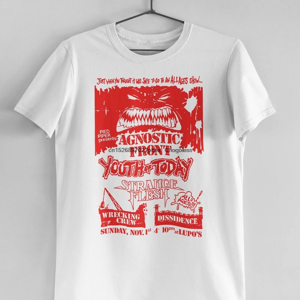 Агностическая футболка с изображением фронта и молодежи сегодняшнего времени