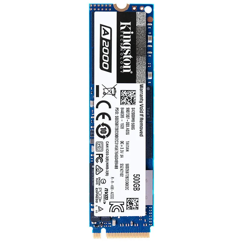 Kingston 240G 480G 960G A2000 NVMe M.2 SSD Внутренний твердотельный жесткий диск NVMe SSD для ПК ноутбука ультрабука