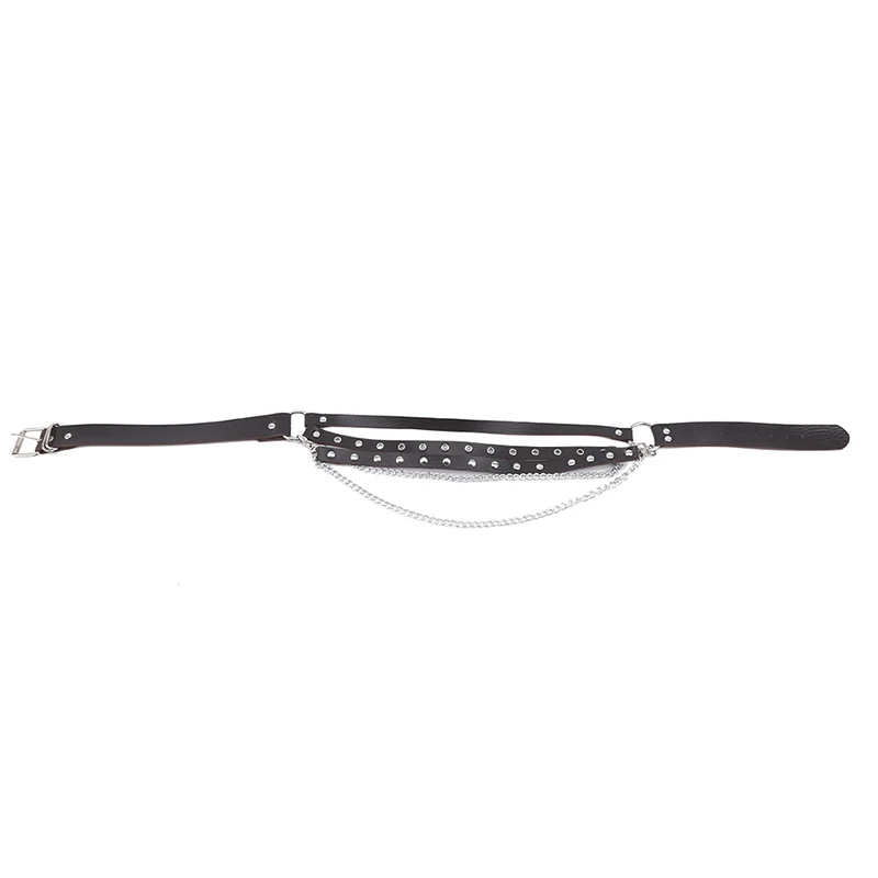 

Big Metal O-ring Belt For Women Girl Sexy Gothic Punk Leather Belt Metal Hoop Adjustable Waist Belts Femme Clothing Decoration