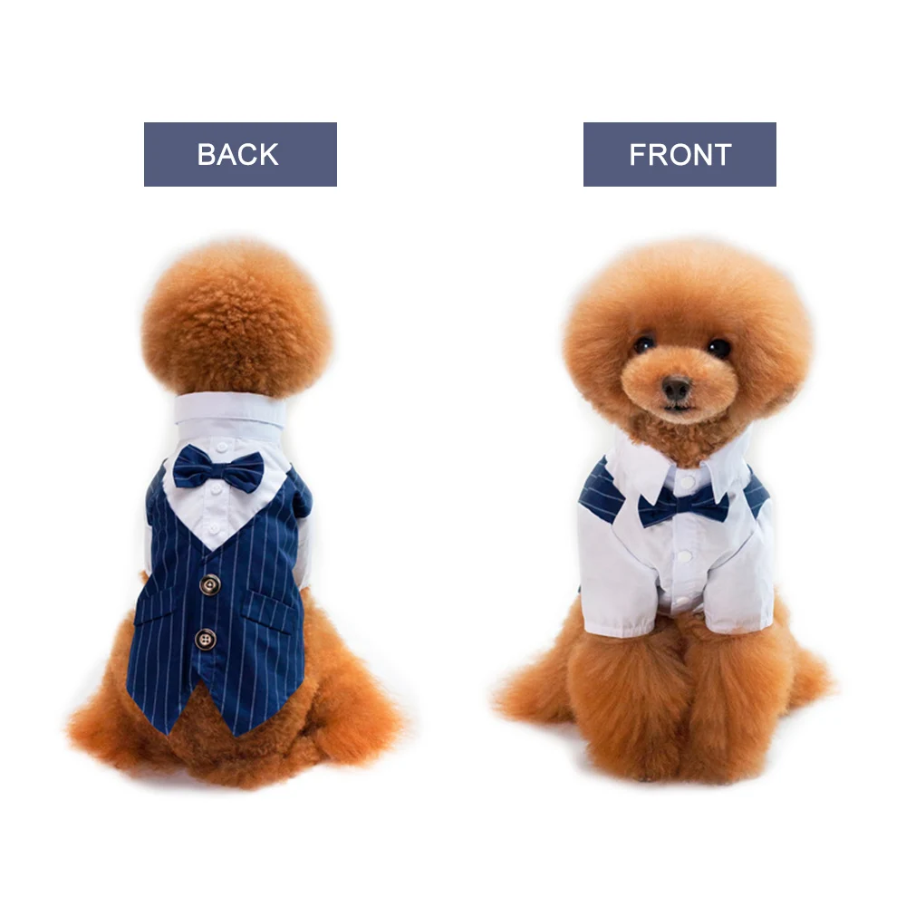 Официальная одежда для собак маленьких и средних галстук бабочка смокинг