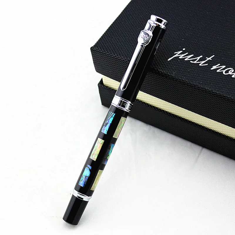 JINHAO 8802 уникальная перьевая ручка с серебристым зажимом школьные канцелярские