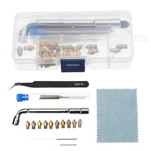New 31pcs 3D Printer Nozzle Set 6mm Extruder Nozzles Thread Nozzle Mellow Printer Parts Brass Nozzle for Anycubic Mega/Creality