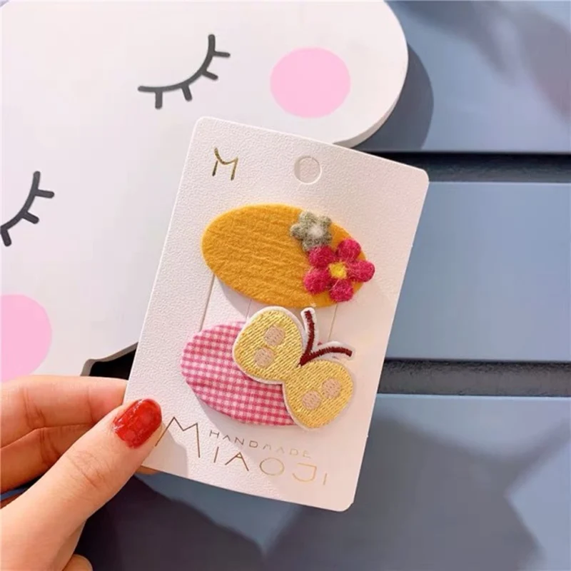 М мизм Корея милая круглая бабочка собака Flowe ткань мультфильм BB клип Конфеты