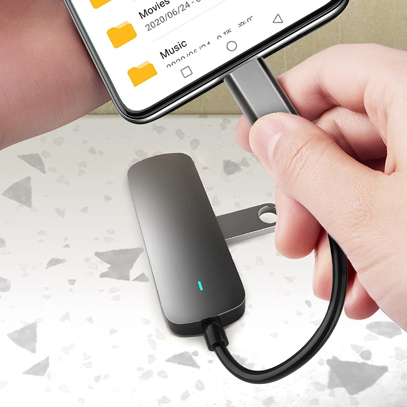 

4-In-1 Docking Station, Type-C to USBx2+HDMI+DP Portable Multi-Function Hub, Supports USB-C Mobile Phones and Computers