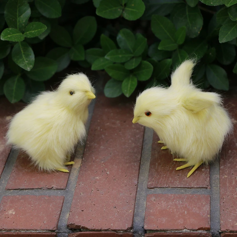 

1 Pcs Realistic Plush Chick Toy Easter Model Figurine Animal Doll Kids Birthday Christmas Gift Kids Toy