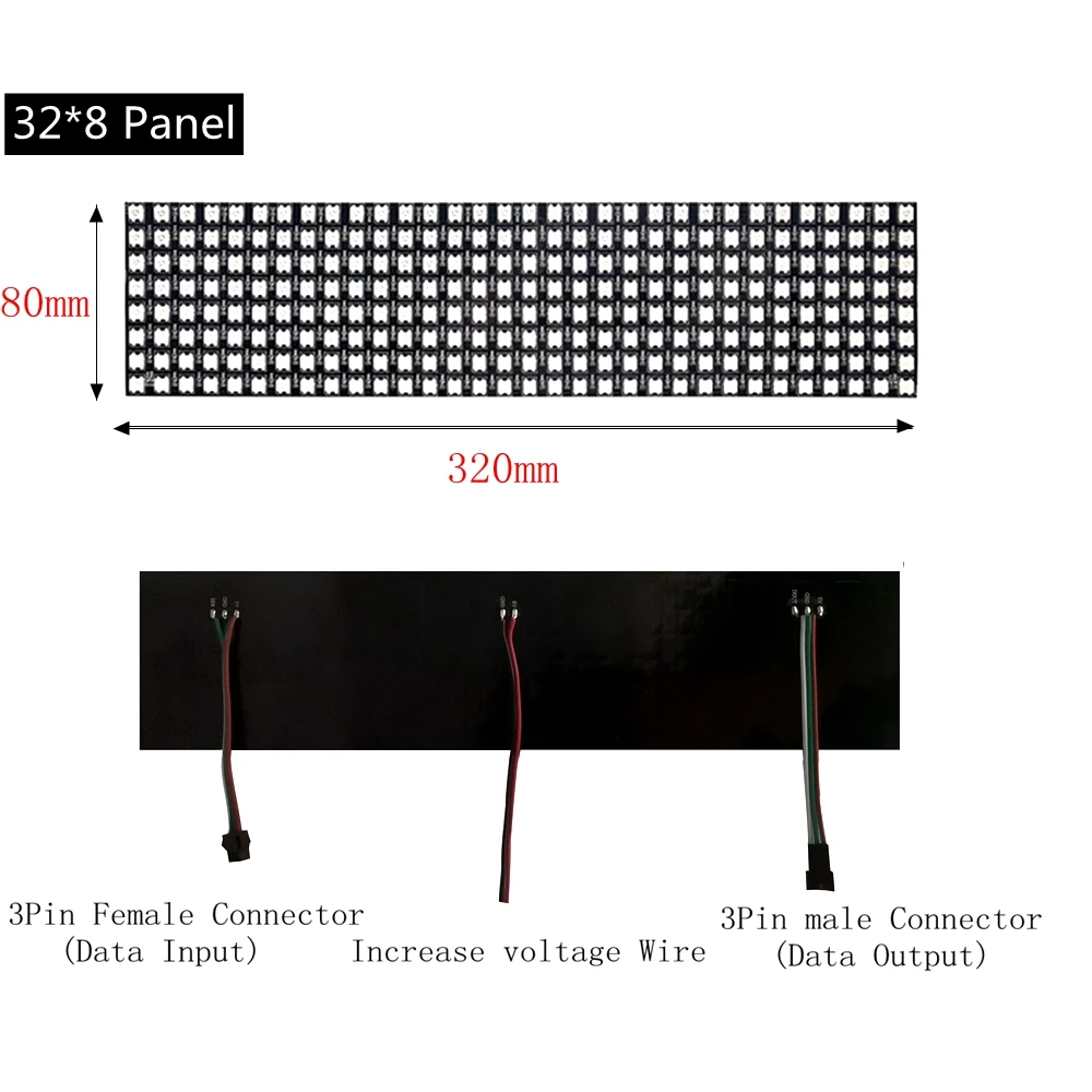Светодиодный модуль WS2812 8x8 16x16 8x32 пикселей матричный экран RGB SMD5050 гибкий сделай