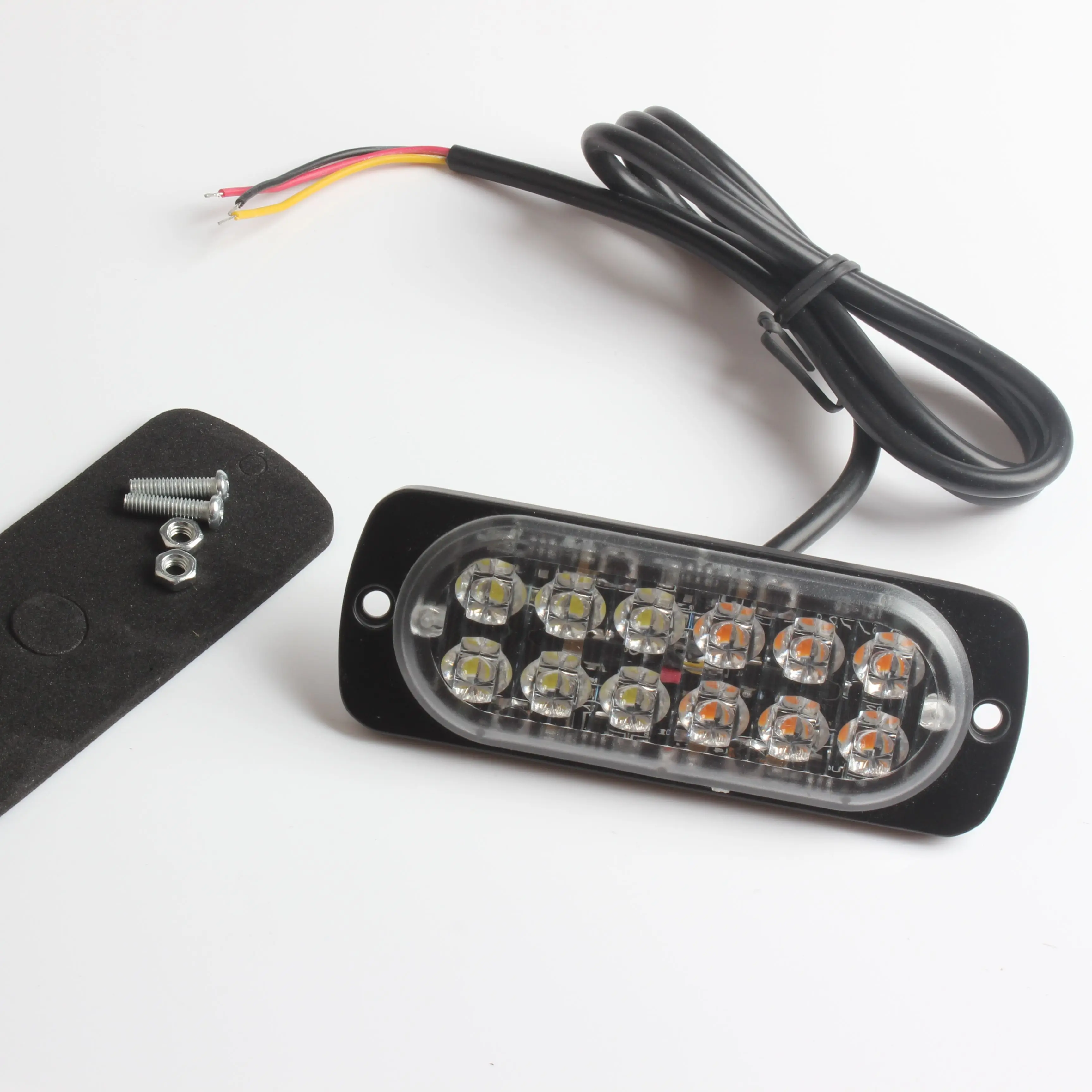 2pcs Car Truck Pickup Emergency Side Strobe Light Warning flashing light Ultra-thin Waterproof 12V 24V 12LED |
