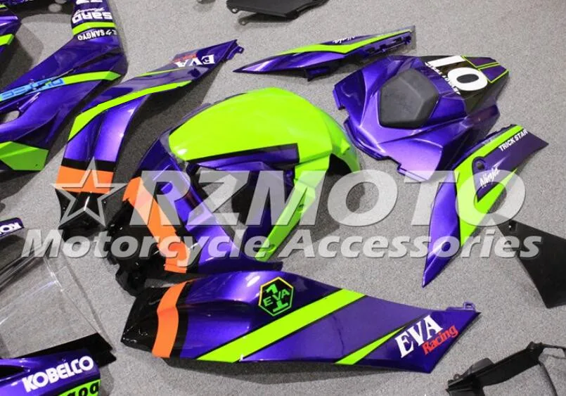 ABS мотоцикл обтекатель комплект подходит для kawasaki Ninja ZX-10R zx10r 10r 16 17 на заказ Фиолетовый Зеленый Прохладный