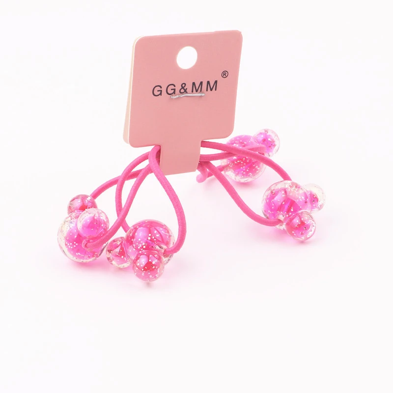 

2PCS New Princess Color Double Animal Head Cute Headwear Kids Elastic Hair Bands Children Ropes Girls Accessories Baby Headdress