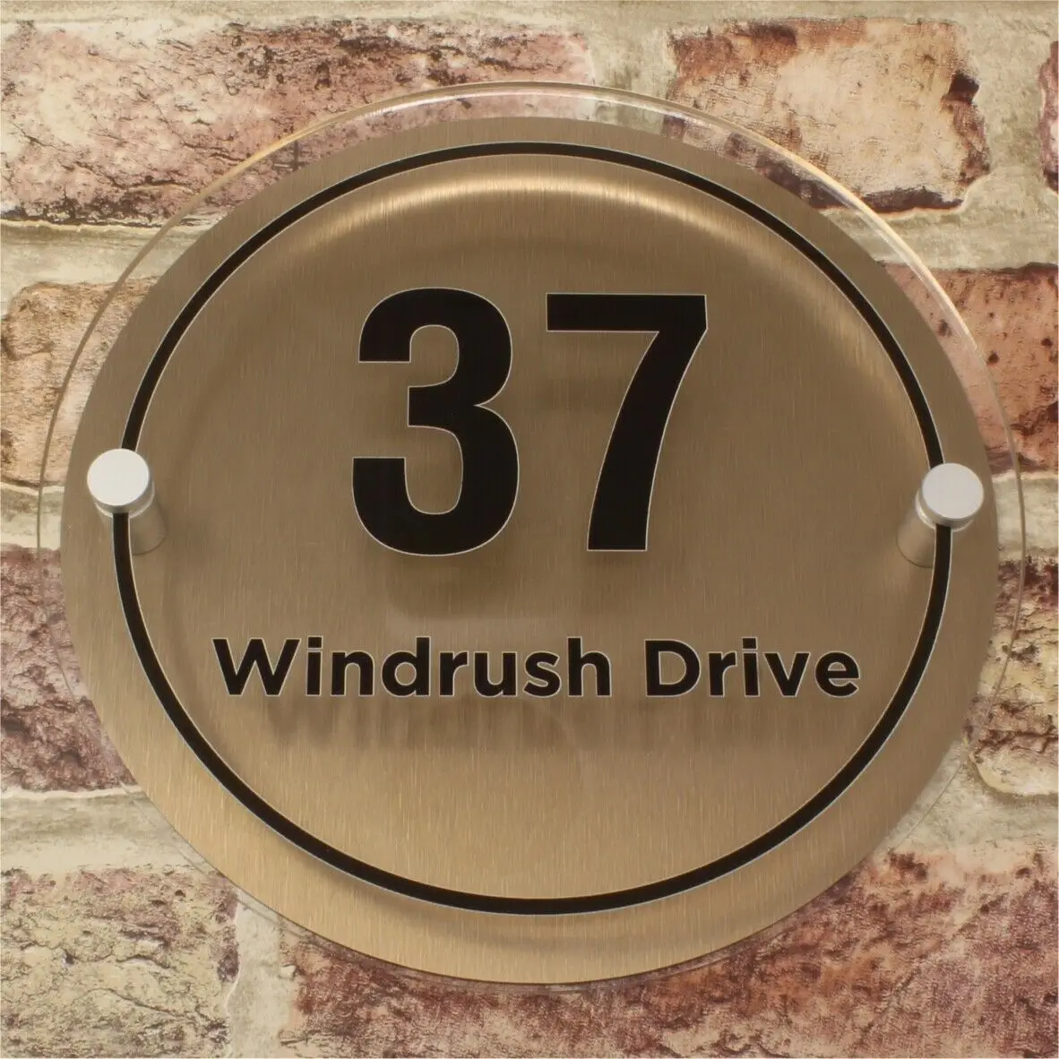 DIY номер дома матовый медный эффект персонализированный современный знак на дом