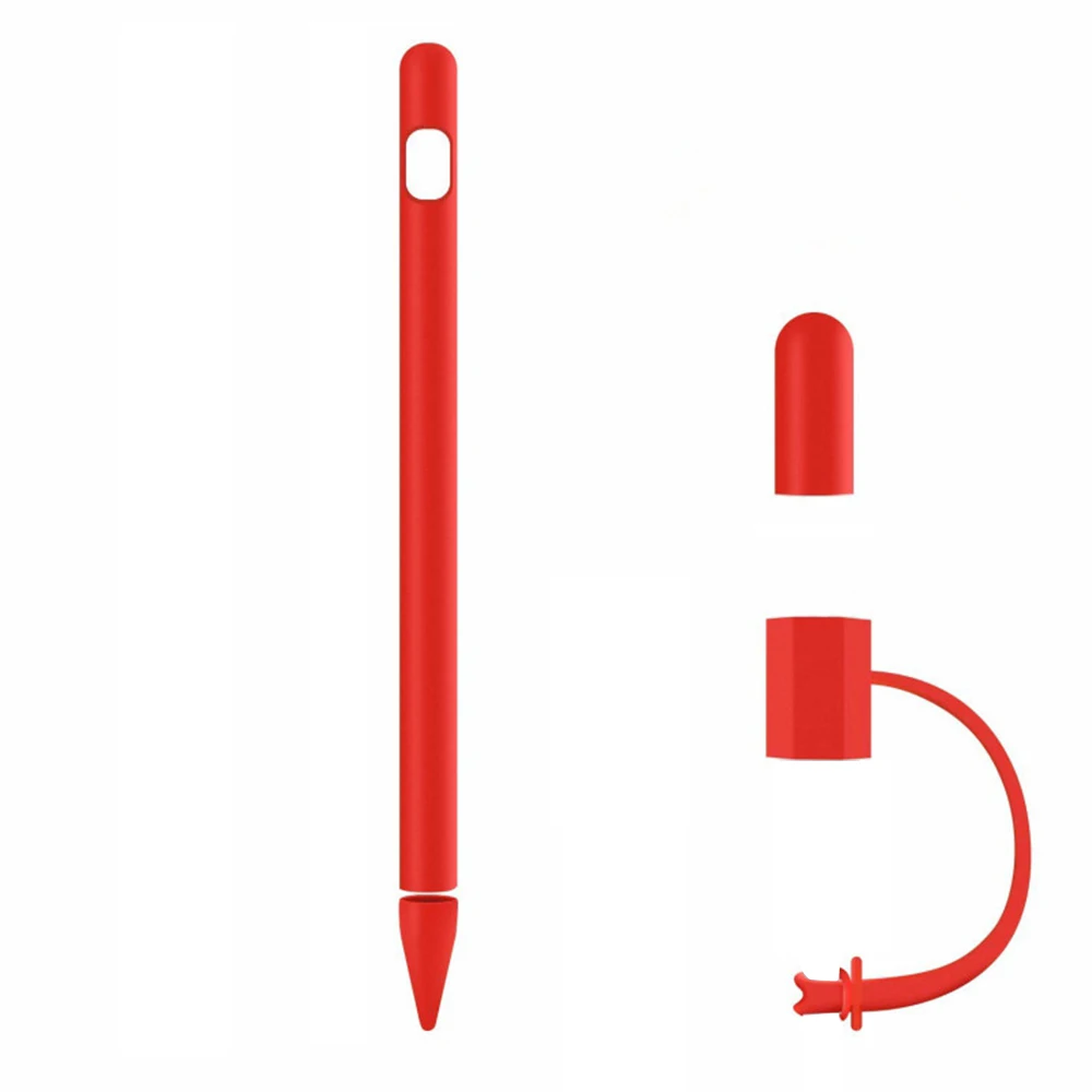 Красный Rovtop мягкий силиконовый Совместимый Чехол Для Apple Pencil совместимый для IPad планшет стилус защитный чехол - Цвета: Красный
